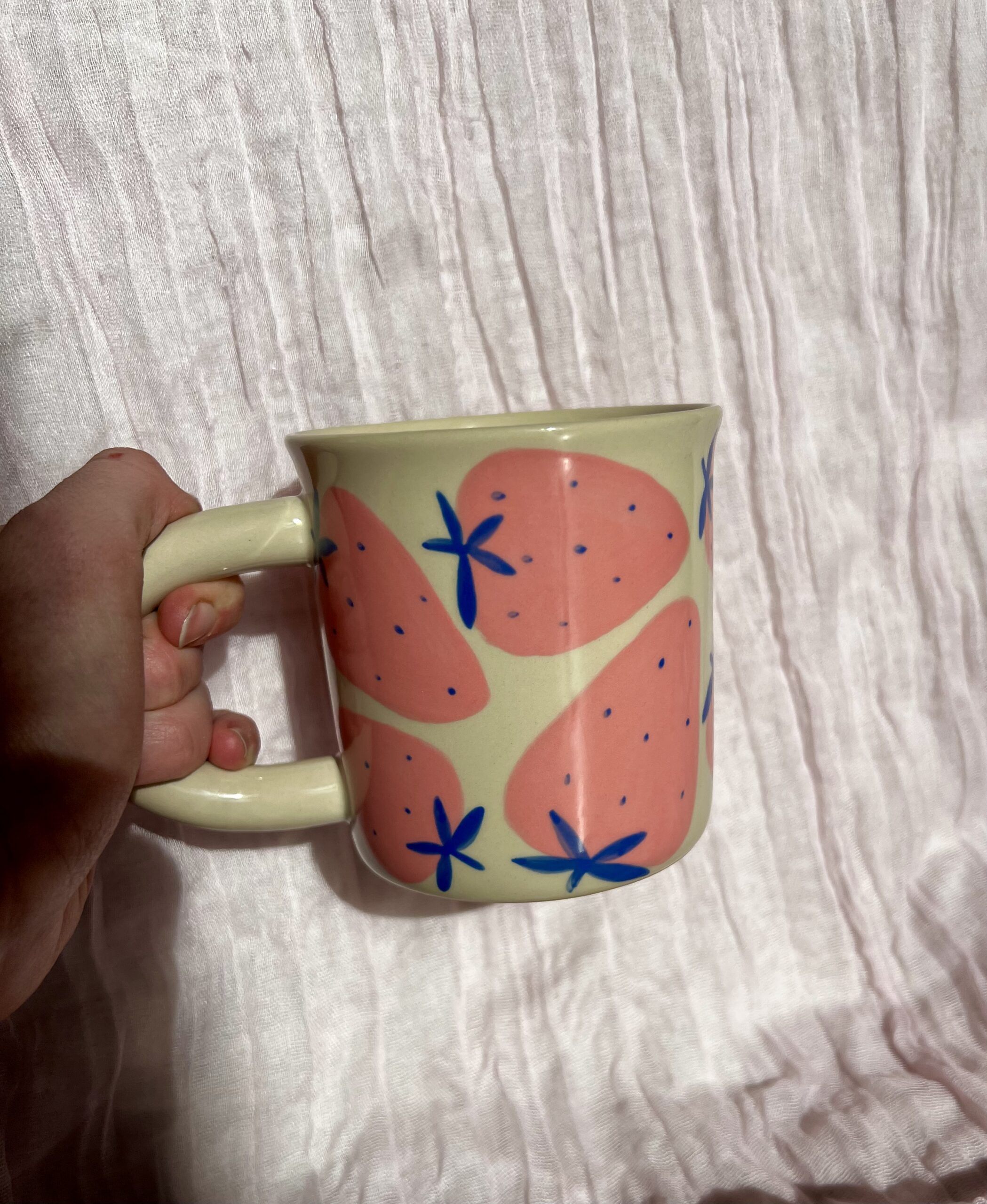 kubek truskawka różowa 400ml - obrazek 2